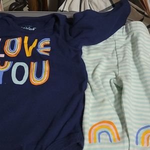 Rainbow body suit and pant set